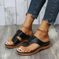 Zunfeo sandale za žene- modne casual sandale s otvorenim nožnim prstima Vanjske papuče na plaži debela dna klinaste