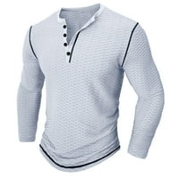 Aurouralni muškarci košulja s dugim rukavima muškarci casual moda visoka elastičnost dugih rukava pulover prozračna