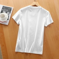 Trendi ženska grafička majica - nadahnjujuća ponuda za slovo, mekani i rastezljivi vrh kratkih rukava