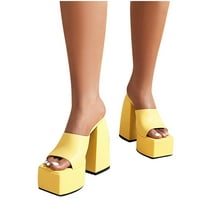 Ženske sandale na platformi, pikantne sandale s otvorenim nožnim prstima s visokim zdepastim potpeticama, pumpe