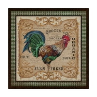 Zaštitni znak likovna umjetnost 'Old World Rooster 4' platno umjetnost Jean Plout