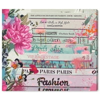 Knjige Wynwood Studio Mode and Glam Wall Art Canvas Romantic Love Knjige - Pink, Plava