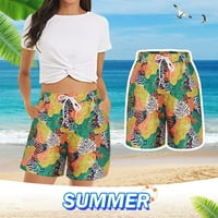 Kratke hlače Za Žene Ležerne kratke hlače ljetne udobne kratke hlače za plažu s elastičnim pojasom i cvjetnim
