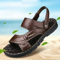 Muške sandale od kože, cipele za plažu, neklizajuće Muške sandale, muške sandale u smeđoj boji 8,5