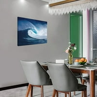 Surfanje tropskim plavim valom, zidni dekor na platnu bez okvira, zidna umjetnost, moderni dekor kuće