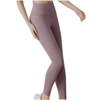Ženske joga hlače s visokim strukom s džepovima za vježbanje u fitnessu i trčanju, rastezljive brzo suhe uske
