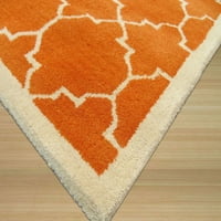 Ručno namotana vunena narančasta prijelazna marokanska marokanska prostirka