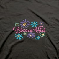 Majica blagoslovljene djevojke - ljubazni ljudi - ugljen - veliki
