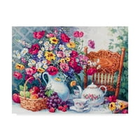Zaštitni znak likovne umjetnosti Vrijeme za čaj od cvijeća platno umjetnost Barbara Mock