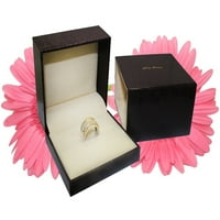 Marquise izrezani dijamantni zaručnički prsten za žene karat 14K Postavka pasijansa bijelog zlata