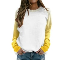 casual bluza za žene Raglan majice s gradijentnim printom pulover s dugim rukavima u boji slatka odjeća pamučna
