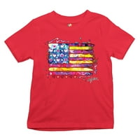 Tinejdžerska majica s američkom zastavom za mlade, domoljubna, 4. srpnja posvećena neovisnosti, dječja, crvena,