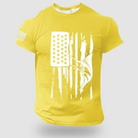 Muška majica s printom Dana neovisnosti i američke zastave, modne proljetne i ljetne Ležerne majice s kratkim