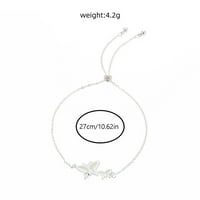 Narukvica za Wemengold narukvice za žene trendovske svjetlosne gležnjeve list list dama nakit dar oblik narukvice