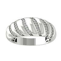 Araiya Sterling Silver Diamond Band Ring za žene, veličina 7.5