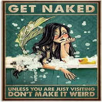 KATAČA MERMAID RETRO METALNI ZNAČI, osim ako tek dođete posjetiti, Mermaid Nude Bubble Bath Aluminium Metal Poster