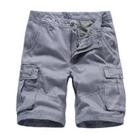 Teretne hlače ušteda ahoomtoey muških casual čista boja na otvorenom džepnom plažom radne hlače kratke hlače hlače