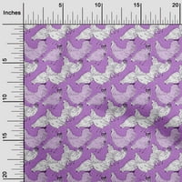 ; pamučna tkanina od batista u ljubičastoj boji s pticama i pijetlovima za obrt ukrasna tkanina s otiskom širine