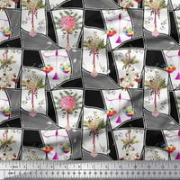 Tkanina od pamučnog vela u širini dvorišta od pamučnog vela u obliku listova i cvijeća