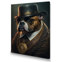 DesignArt Mafia English Bulldog I platno zidna umjetnost