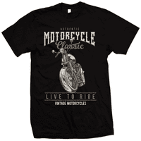 Klasični motocikl uživo za vožnju majice - Vintage motociklistička košulja Biker