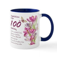 CAFEPRESS - 100. rođendan Crocus poklon krigle - Oz keramička šalica - čaša za čaj od noviteta kave