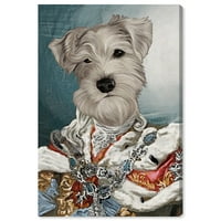 Wynwood Studio životinje zidne umjetničke platnene platnene pse i štenad Royal Schnauzer - Siva, bijela