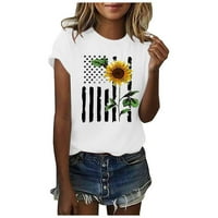 Ženske ljetne modne tiskane majice s kratkim rukavima s kratkim rukavima