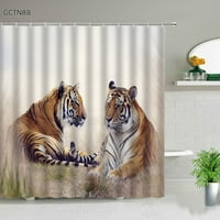 Zavjese za tuširanje životinja slon zebra tigar leopard vodootporne tkanine zavjese za kupaonicu s printom divljih