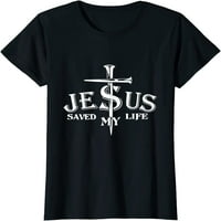 Križ Isusa Krista spasio mi je život citat iz kršćanske majice Ženski top