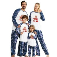 Obiteljski božićni PJ -ovi odgovarajući setovi, blagdanska pidžama za žene muškarce parovi, vrh dugih rukava i
