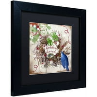 Zaštitni znak likovna umjetnost Bluebird Christmas ii Canvas Art by Color Bakery Black Matte, crni okvir