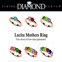 Nana Lucita odrasle žene majke prstena 1- kamenje u 10k ružičastom zlatu, kamen za poklon majke za majke 2