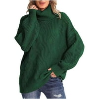 Džemperi modna modna modna žena dugi rukavi pullove turtleneck-vrat casual džemper vrhovi