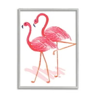 Stupell Industries Pink Flamingo par Minimalni duo tropske ptice, 20, dizajn Andi Metz