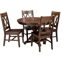 Okrugli Trpezarijski stol od manga od 5 komada s postoljem i stolicama, promjera 45 , visine 30, 5005-5pcs
