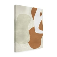 Melissa Wang 'Beige Stucture I' Canvas Art