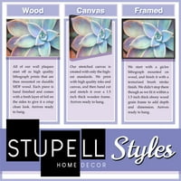 Stupell Industries Louisiana Agate Blue američki dizajn zidne ploče Ziwei Li