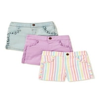 Garimals kratke hlače za bebe djevojčice i trake, 3-pack