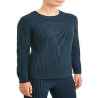 Time i TRU ženski ugodni rebrasti džemper