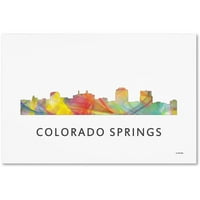 Zaštitni znak likovne umjetnosti 'Colorado Springs Colorado Skyline WB-1' Canvas Art by Marlene Watson