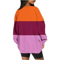 Predimenzionirana majica za žene jesen-zima topli džemperi od flisa obloženi šerpom ležerni labavi puloveri dugih