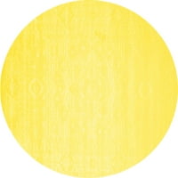 Moderni tepisi za sobe okruglog presjeka u apstraktnoj žutoj boji, promjera 6 inča