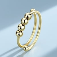 Dekor za dekor perle Modni prsten lagana legura Geometrijska kuglica Dekor Otvoreni prsten za svakodnevni život