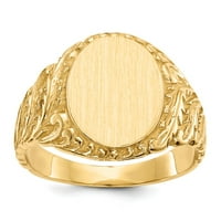 14K žuti zlatni prsten za prsten 13.0x Zatvoreni muški, veličina 5