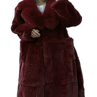 Ženski kaput od donjeg rublja od pahuljastog flisa, jednobojni kaput, ležerni radni kaputi s dugim rukavima, kaki