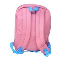 Školski ruksak za djevojčice od 15 s ravnim ružičastim cvjetovima sprijeda
