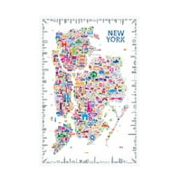 Rafael esquer 'ikonični gradovi New York' platno umjetnost