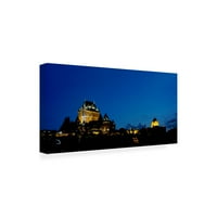 Zaštitni znak likovne umjetnosti 'Quebec City u noći Quebec City Ontario Color' Canvas Art by Monte Nagler