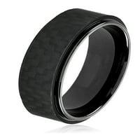 Crni prsten od karbonskih vlakana od nehrđajućeg čelika